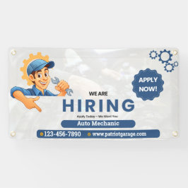 Customize Generic Now Hiring Auto Mechanic  Banner