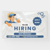 Customize Generic Now Hiring Auto Mechanic Banner (Horizontal)