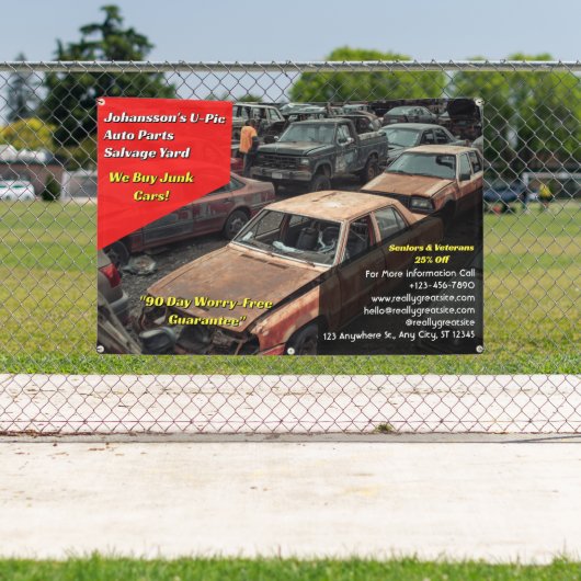 Customize Generic U Pic Em Auto Parts Scrap Yard  Banner (InSitu)