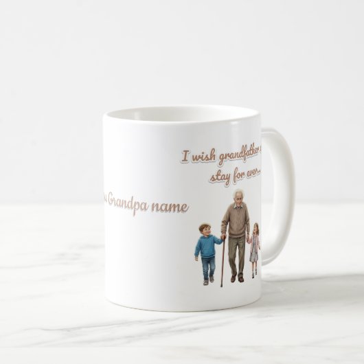 Customize grandpa name kaffeetasse (VorderseiteRechts)
