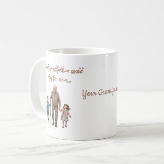 Customize grandpa name kaffeetasse (Vorderseite Links)
