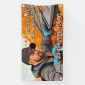 Customize Gutter Cleaning Repair Service Fence Banner (Vertikal)