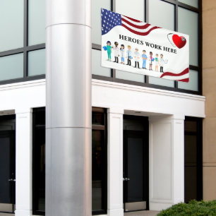 Customize Heroes Work Here Krankenhaus-Icon-Text G Banner