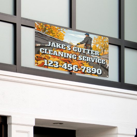 Customize Home Gutter Cleaning Business Promo Banner (Äußeres Gebäude)
