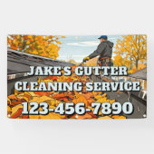 Customize Home Gutter Cleaning Business Promo Banner (Horizontal)