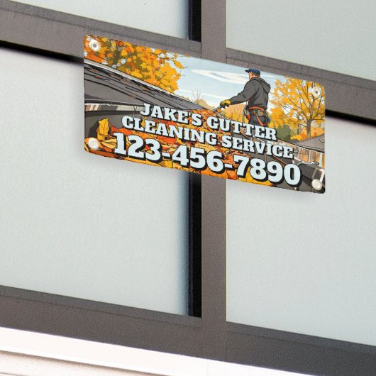 Customize Home Gutter Cleaning Business Promo Banner (Äußeres Gebäude)