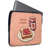 [Customize] is my jam - cute jam and toast cartoon Laptopschutzhülle (Vorne Rechts)