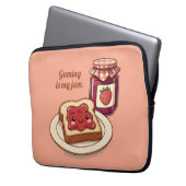 [Customize] is my jam - cute jam and toast cartoon Laptopschutzhülle (Vorderseite Links)