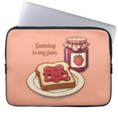 [Customize] is my jam - cute jam and toast cartoon Laptopschutzhülle (Vorderseite)