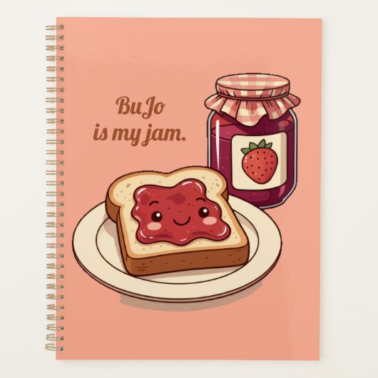 [Customize] is my jam - cute jam and toast cartoon Planer (Vorderseite)