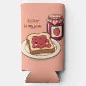 [Customize] is my jam - cute jam and toast cartoon Selters Dosenkühler (Rückseite)