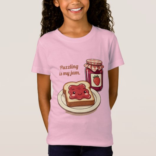 [Customize] is my jam - cute jam and toast cartoon T-Shirt (Vorderseite)