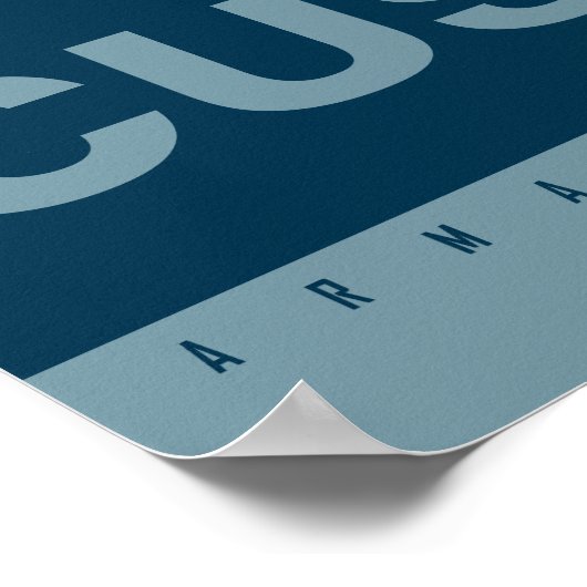 CUSTOMIZE IT Red White Blue Pop Art Cow Poster (Ecke)