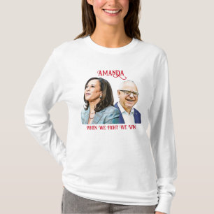 Customize Kamala Harris Tim Walz 2024 T-Shirt