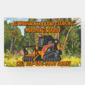 Customize Land Clearing Mulching Service Business Banner (Horizontal)