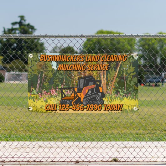 Customize Land Clearing Mulching Service Business Banner (Insitu)
