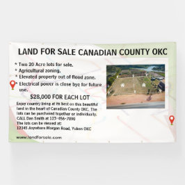 Customize Land Lot Property For Sale Logo Agent  Banner