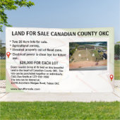 Customize Land Lot Property For Sale Logo Agent Banner (Außenbereich)