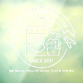 Customize Laundromat Room Wash Fold Business Fensteraufkleber (Blatt 3)