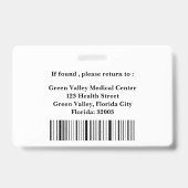  Customize Logo Registered Nurse  Ausweis (Back)