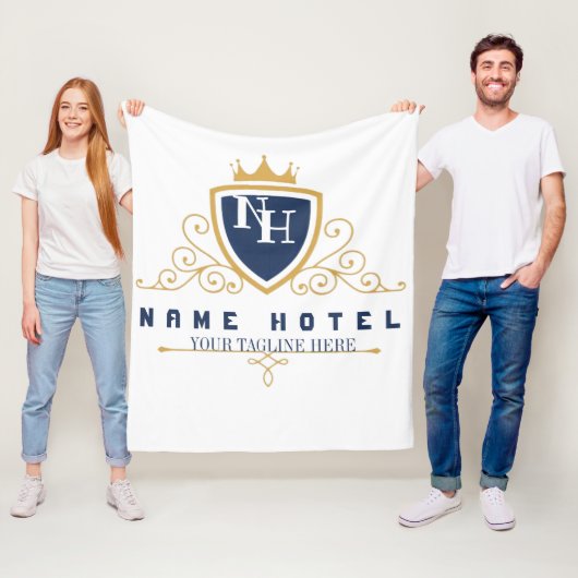 Customize Luxury hotel business company LOGO Fleecedecke (Beispiel)