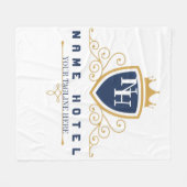 Customize Luxury hotel business company LOGO Fleecedecke (Vorderseite (Horizontal))