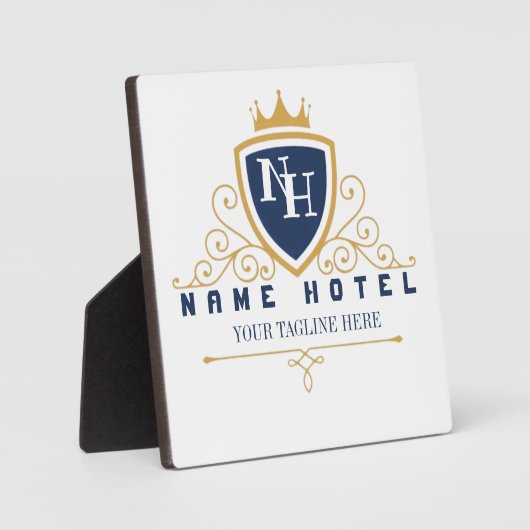 Customize Luxury hotel business company LOGO Fotoplatte (Vorderseite)