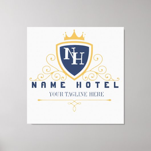 Customize Luxury hotel business company LOGO Leinwanddruck (Vorderseite)