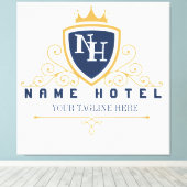 Customize Luxury hotel business company LOGO Leinwanddruck (Insitu (Holzboden))