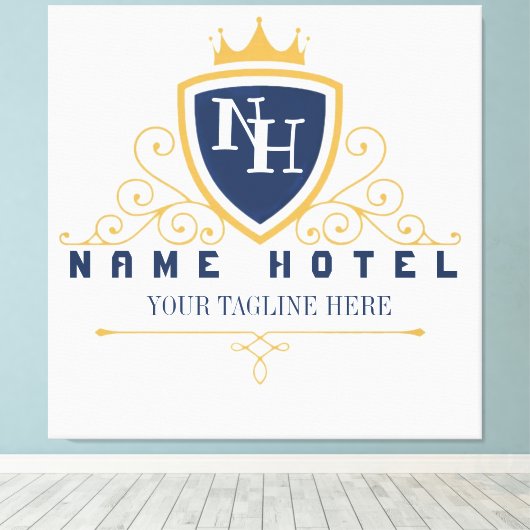 Customize Luxury hotel business company LOGO Leinwanddruck (Insitu (Holzboden))