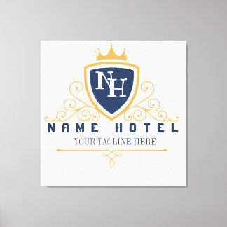 Customize Luxury hotel business company LOGO Leinwanddruck