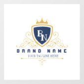 Customize Luxury hotel business or restaurant logo Fensteraufkleber (Blatt)