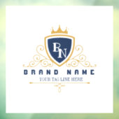 Customize Luxury hotel business or restaurant logo Fensteraufkleber (Blatt 3)