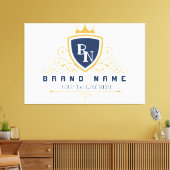 Customize Luxury hotel business or restaurant logo Leinwanddruck (Insitu (Wohnzimmer))