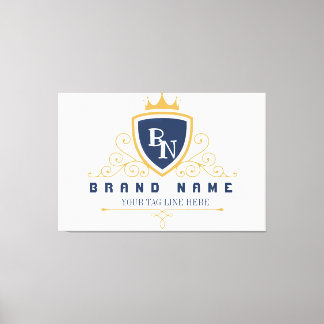 Customize Luxury hotel business or restaurant logo Leinwanddruck