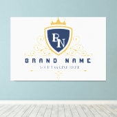 Customize Luxury hotel business or restaurant logo Leinwanddruck (Insitu (Holzboden))
