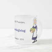 Customize Me — Erntedank Pilgrim (girl) Mattglastasse (VorderseiteRechts)