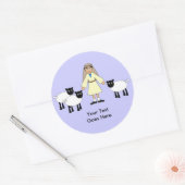 Customize Me - Kinderkrippe-Hirtenjunge Runder Aufkleber (Umschlag)