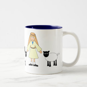Customize Me - Kinderkrippe-Hirtenjunge Zweifarbige Tasse