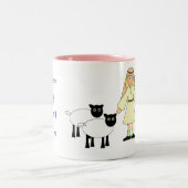 Customize Me - Kinderkrippe-Hirtenmädchen Zweifarbige Tasse (Mittel)