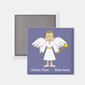 Customize Me - Kinderkrippen-Engel Magnet (Vorderseite/Rückseite)