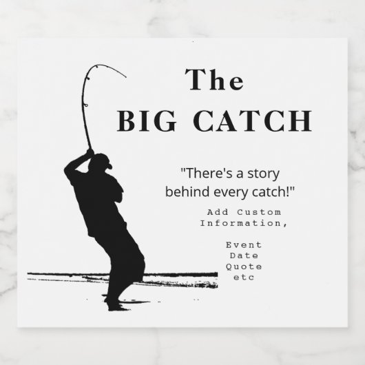 Customize Me - Klassischer Fisherman Sparkling Schaumweinetikett (Einzelnes Label)