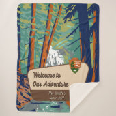 Customize Moran State Park Family Camping Adventur Sherpadecke (Vorderseite)