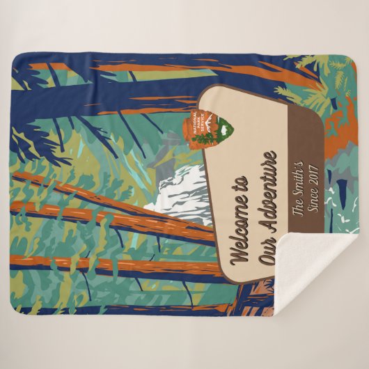 Customize Moran State Park Family Camping Adventur Sherpadecke (Vorderseite (Horizontal))