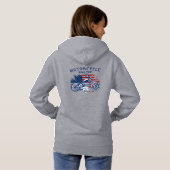 Customize Motorrad Road Trip Route 66 USA Flag Hoodie (Schwarz voll)