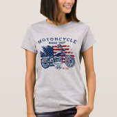 Customize Motorrad Road Trip Route 66 USA Flag T-Shirt (Vorderseite)