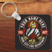 Customize NAME Firefighter Helmet Mask Fire Rescue Schlüsselanhänger (Vorderseite)