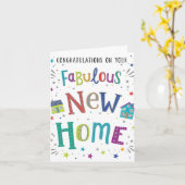 Customize New Home Card - Fabulous New Home Karte (Gelbe Blume)