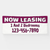Customize Now Leasing 1 And 2 Bedrooms Banner (Horizontal)