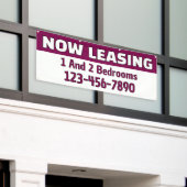 Customize Now Leasing 1 And 2 Bedrooms Banner (Äußeres Gebäude)